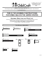 Preview for 1 page of CHILDCRAFT Crib'N'Double 31001 Assembly Instructions Manual