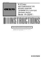 Preview for 1 page of Chino IR-CZ Series Instructions Manual