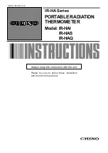 Preview for 1 page of Chino IR-HA Series Instructions Manual