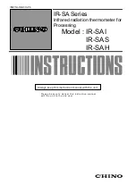 Preview for 1 page of Chino IR-SA Series Instructions Manual