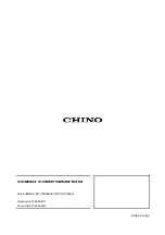 Preview for 22 page of Chino KH4000 Maintenance Instructions Manual