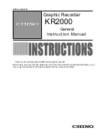 Preview for 1 page of Chino KR2000 General Instruction Manual