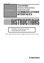 Chino LT830 Series Instructions Manual preview