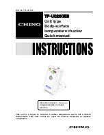 Предварительный просмотр 1 страницы Chino TP-U0260ES Quick Manual