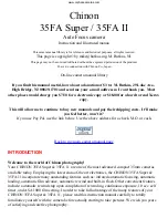 CHINON 35FA II Instruction Manual preview