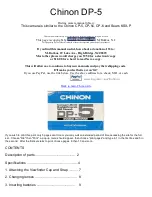CHINON DP-5 Instruction Manual preview