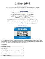 Preview for 1 page of CHINON DP-5 Instruction Manual