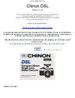 CHINON DSL Instruction Manual preview