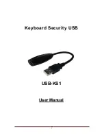 Preview for 1 page of Chipset Communication USB-KS1 User Manual