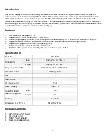 Preview for 2 page of Chipset Technology DP-201R User Manual