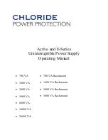 Chloride Active1000 User Instruction Manual preview