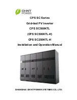 CHNT Power CPS SC250KTL-H Installation And Operation Manual предпросмотр