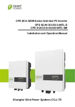 CHNT Power CPS SCA-S Series Installation And Operation Manual предпросмотр