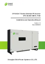 Preview for 1 page of CHNT Power CPS SCA-T Series Installation And Operation Manual