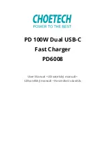 Choetech PD6008 User Manual preview