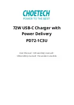 Preview for 1 page of Choetech PD72-1C3U User Manual