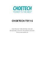 Preview for 1 page of Choetech T511-S User Manual