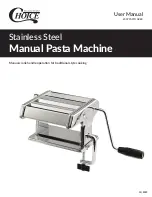 Preview for 1 page of Choice 407PASTMAKER User Manual