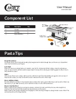 Preview for 2 page of Choice 407PASTMAKER User Manual