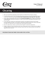 Preview for 3 page of Choice 407PASTMAKER User Manual