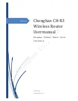 Preview for 1 page of Chonghan CH-R3 User Manual