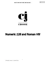 Choose CJ Numeric 128 Instructions And Manual предпросмотр