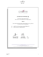 Preview for 5 page of Chopin QUATUOR User Manual