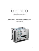 Предварительный просмотр 1 страницы Chord ULTIMA PRE User Manual