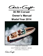 Chris-Craft 2014 36 RH Corsair Owner'S Manual preview