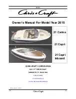 Preview for 1 page of Chris-Craft 2015 21 Carina Owner'S Manual