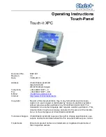 Preview for 1 page of Christ Elektronik Touch-it XPC Operating Instructions Manual