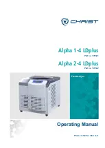 Предварительный просмотр 1 страницы Christ ALPHA 1-2 LDplus Operating Manual