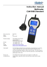 Christ CLM1000 Standard Instruction Manual preview