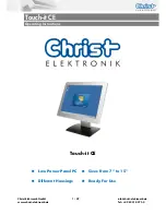 Christ Touch-it CE Series Operating Instructions Manual preview