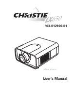 Christie 103-012100-01 User Manual preview