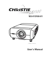 Preview for 1 page of Christie 103-013100-01 User Manual