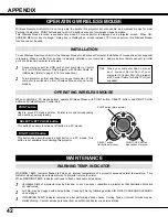 Предварительный просмотр 42 страницы Christie 38-RS1001-02 User Manual