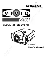 Preview for 2 page of Christie 38-VIV206-01 User Manual