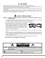 Preview for 3 page of Christie 38-VIV206-01 User Manual