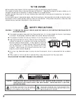 Preview for 3 page of Christie 38-VIV212-01 User Manual