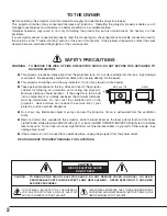 Предварительный просмотр 2 страницы Christie 38-VIV302-01 User Manual