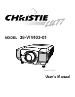 Preview for 1 page of Christie 38-VIV403-01 User Manual