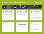 Christie Brio Enterprise Quick Start Manual предпросмотр