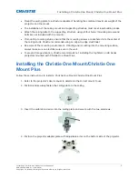 Предварительный просмотр 2 страницы Christie Christie One Mount Installing Instructions