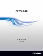 Christie CP2000-SB User Manual preview