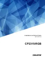 Christie CP2315-RGB Installation And Setup Manual предпросмотр