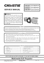 Preview for 3 page of Christie DD1-WU80P Service Manual