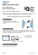 Preview for 2 page of Christie DHD1052 Quick Setup Manual