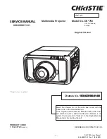 Preview for 3 page of Christie DS+750 Service Manual