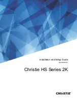 Christie DWU15-HS Installation And Setup Manual preview